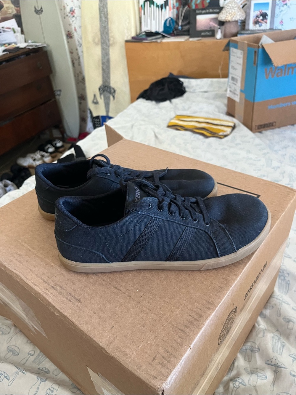 Xero Shoes Dillon Canvas Black/Gum Mens Size 10